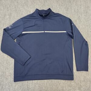 Nike Golf Pullover Mens XL Blue Tour Performance 1/4 Zip The Links at Challedon